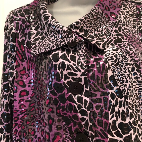 NWT Simonton Says Purple Leopard Jacket Size Small - Picture 3 of 8
